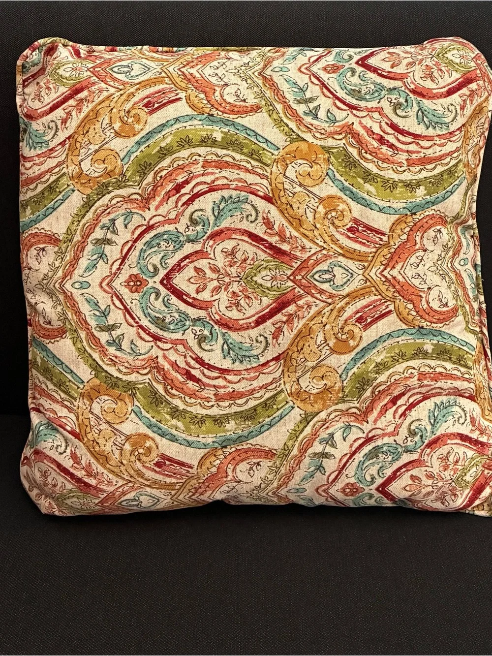 Multicolor Paisley Decorative Throw Pillow - Brand: